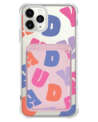 iPhone Magnetic Wallet Case - Chubby Monogram