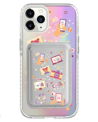 iPhone Magnetic Wallet Holo Case - Content Creator