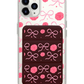 iPhone Magnetic Trifold Wallet Case - Coquette Rose