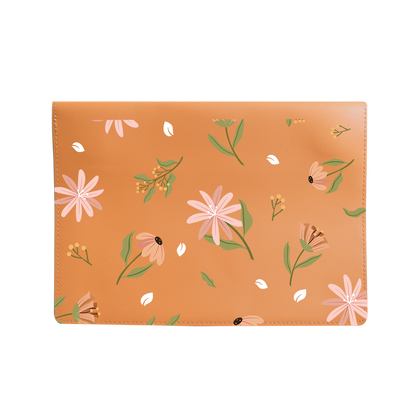 Vegan Leather Sleeve - Cosmos Flower