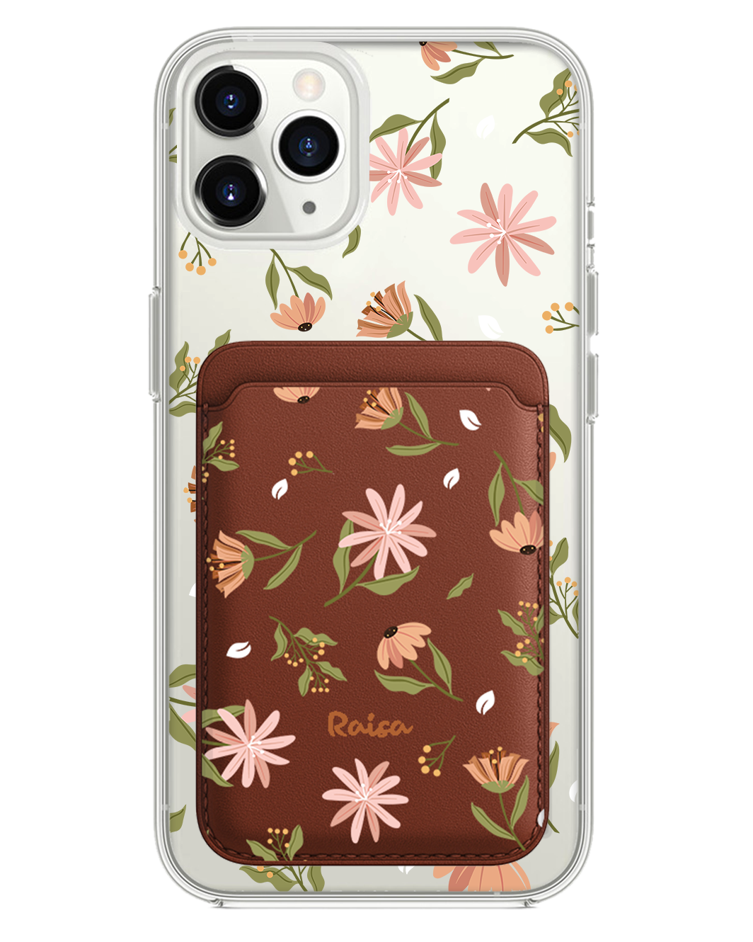 iPhone Magnetic Wallet Case - Cosmos Flower