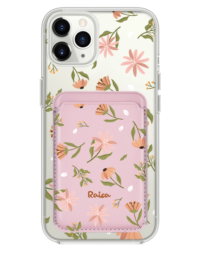 iPhone Magnetic Wallet Case - Cosmos Flower