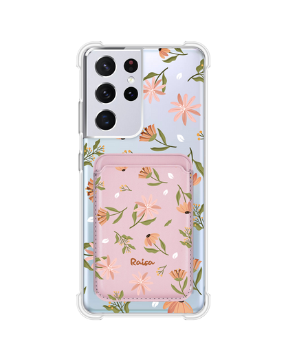 Android Magnetic Wallet Case - Cosmos Flower