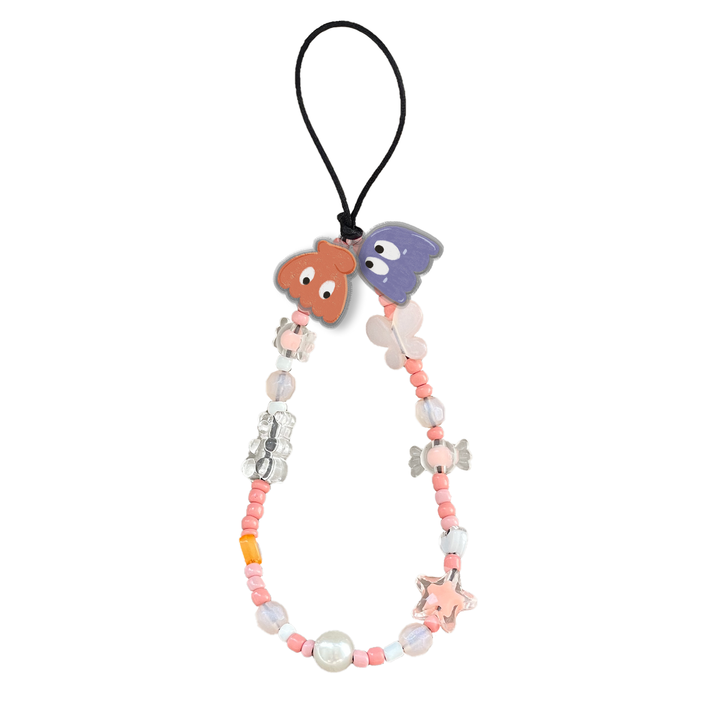 Beaded Strap with Acrylic Charm  - Cute Monster 1.0