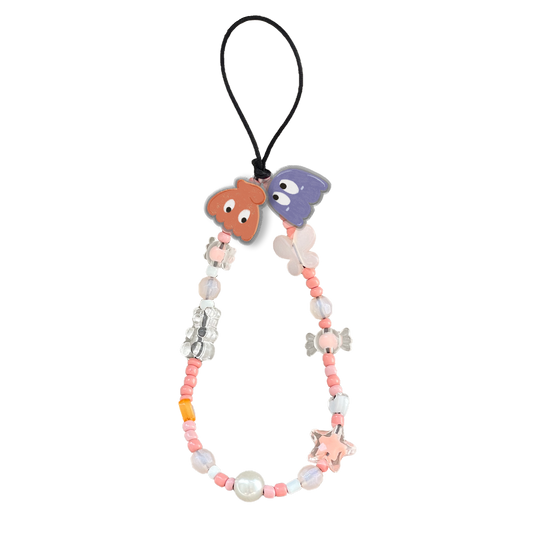 Beaded Strap with Acrylic Charm  - Cute Monster 1.0