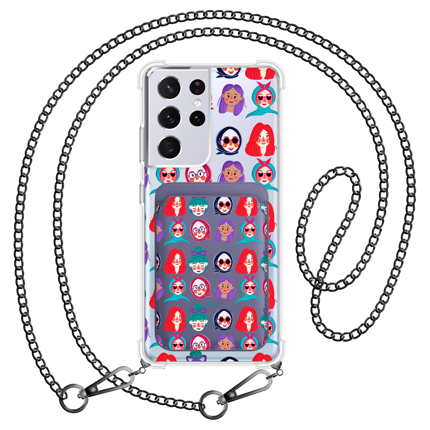 Android Magnetic Wallet Case - Cute Sweety Faces