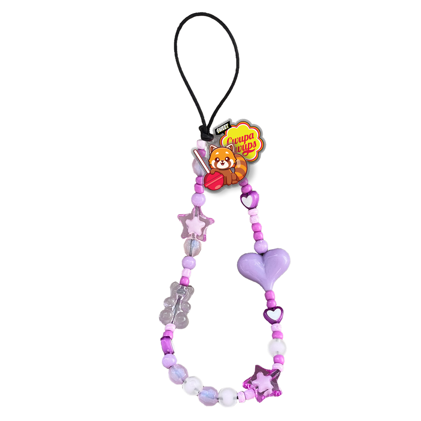 Beaded Strap with Acrylic Charm  - Cwupa Cwups