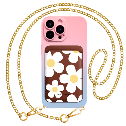 iPhone Magnetic Wallet Silicone Case - Daisy 1.0