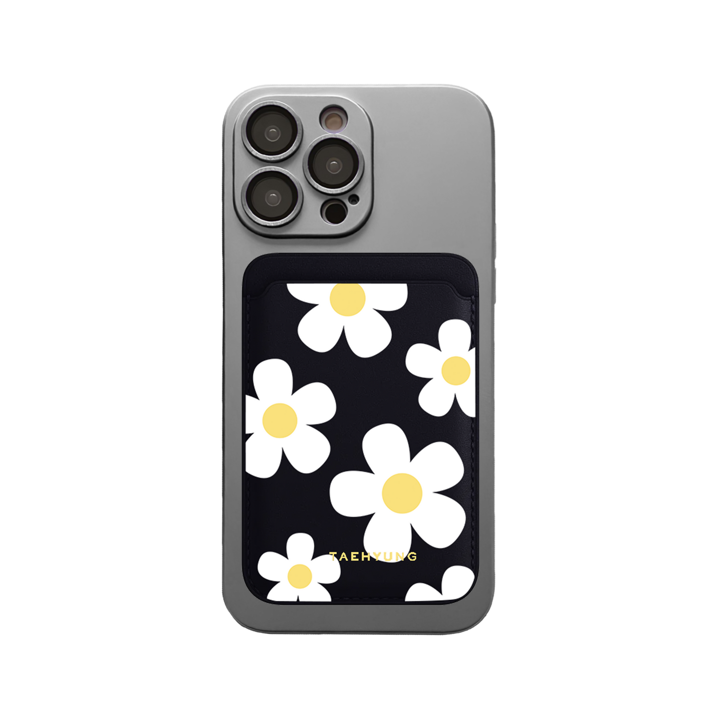 iPhone Magnetic Wallet Silicone Case - Daisy 2.0