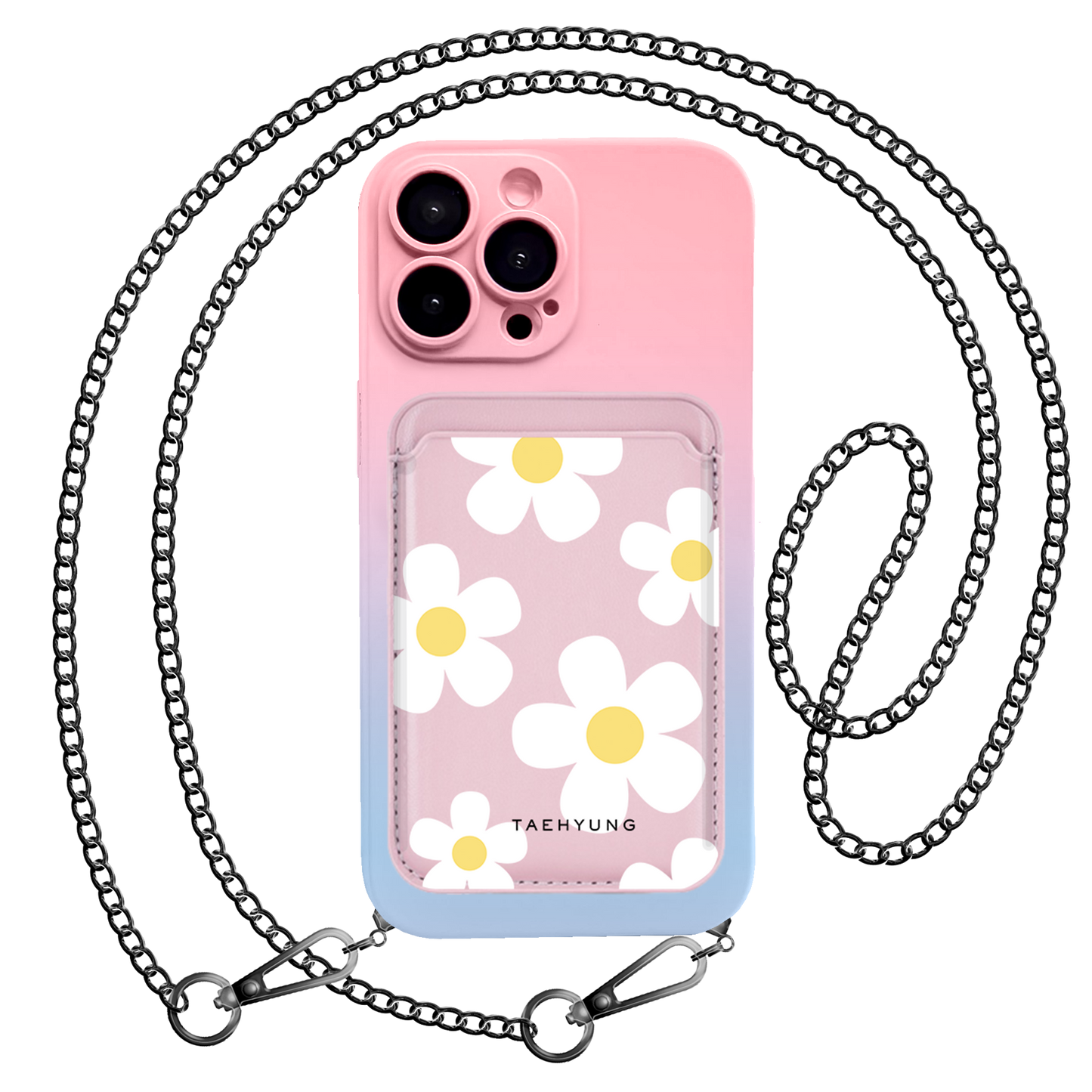 iPhone Magnetic Wallet Silicone Case - Daisy 2.0