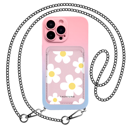 iPhone Magnetic Wallet Silicone Case - Daisy 2.0