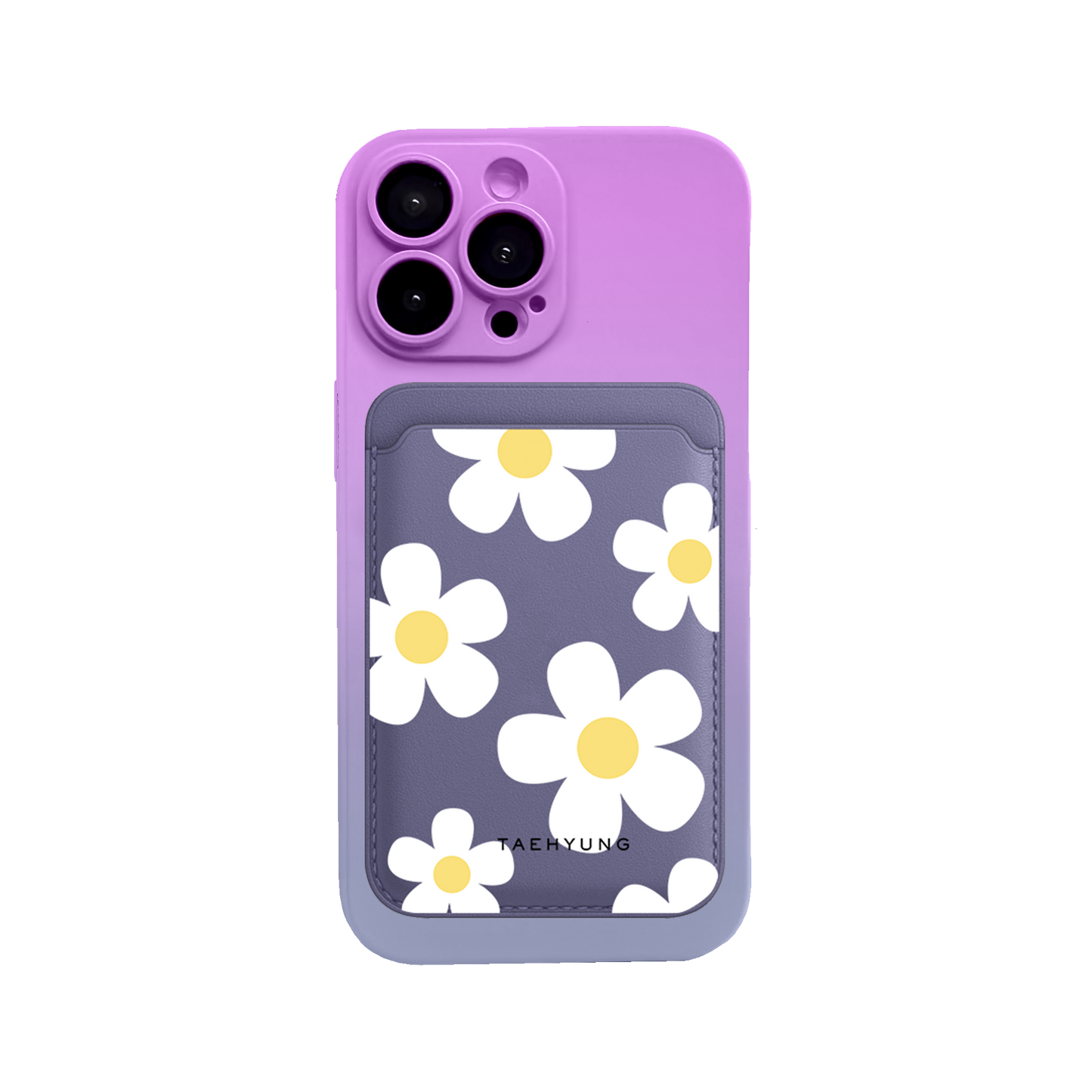 iPhone Magnetic Wallet Silicone Case - Daisy 2.0