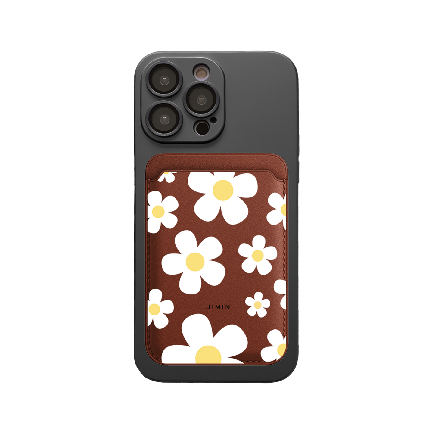 iPhone Magnetic Wallet Silicone Case - Daisy 3.0