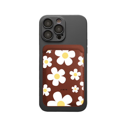iPhone Magnetic Wallet Silicone Case - Daisy 3.0