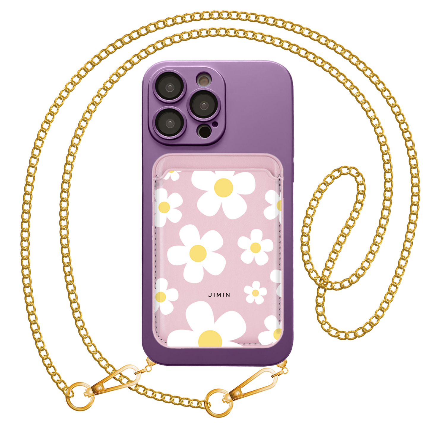 iPhone Magnetic Wallet Silicone Case - Daisy 3.0