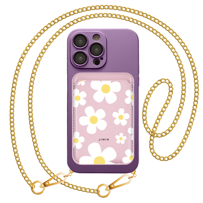 iPhone Magnetic Wallet Silicone Case - Daisy 3.0