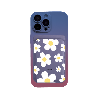 iPhone Magnetic Wallet Silicone Case - Daisy 3.0