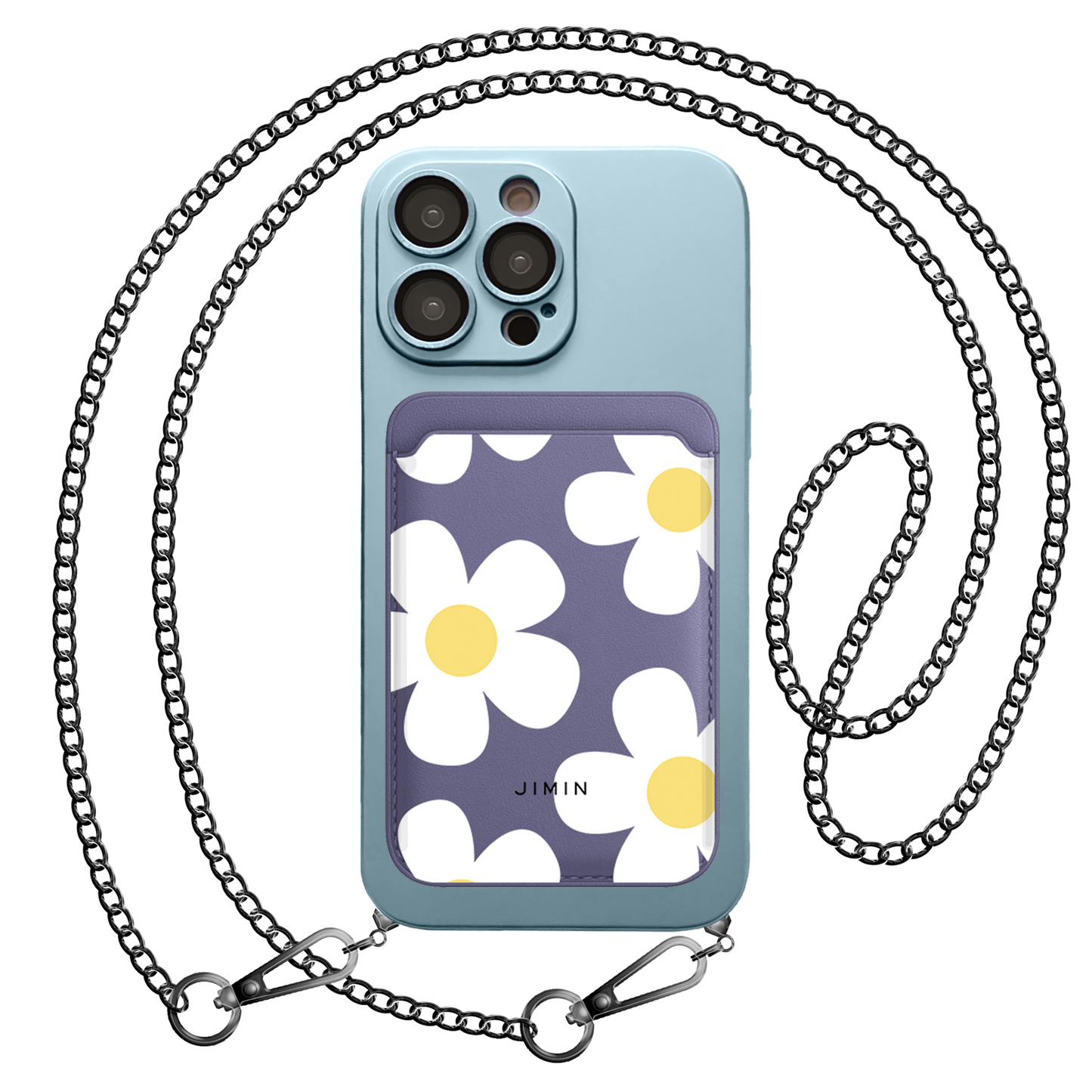 iPhone Magnetic Wallet Silicone Case - Daisy 4.0