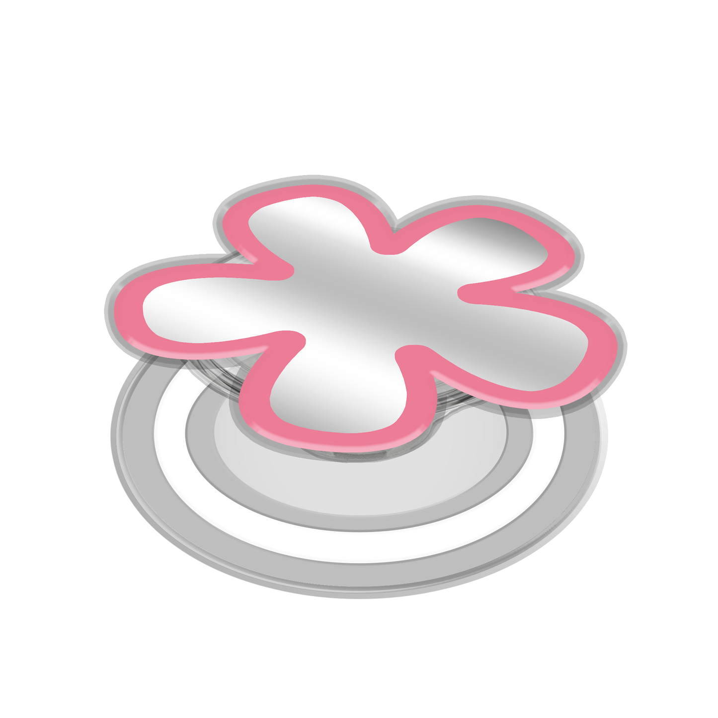Magnetic Grip Mirror - Daisy blush 2