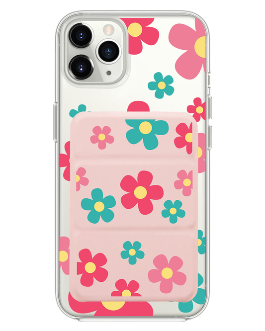 iPhone Magnetic Trifold Wallet Case - Daisy Delight 2.0