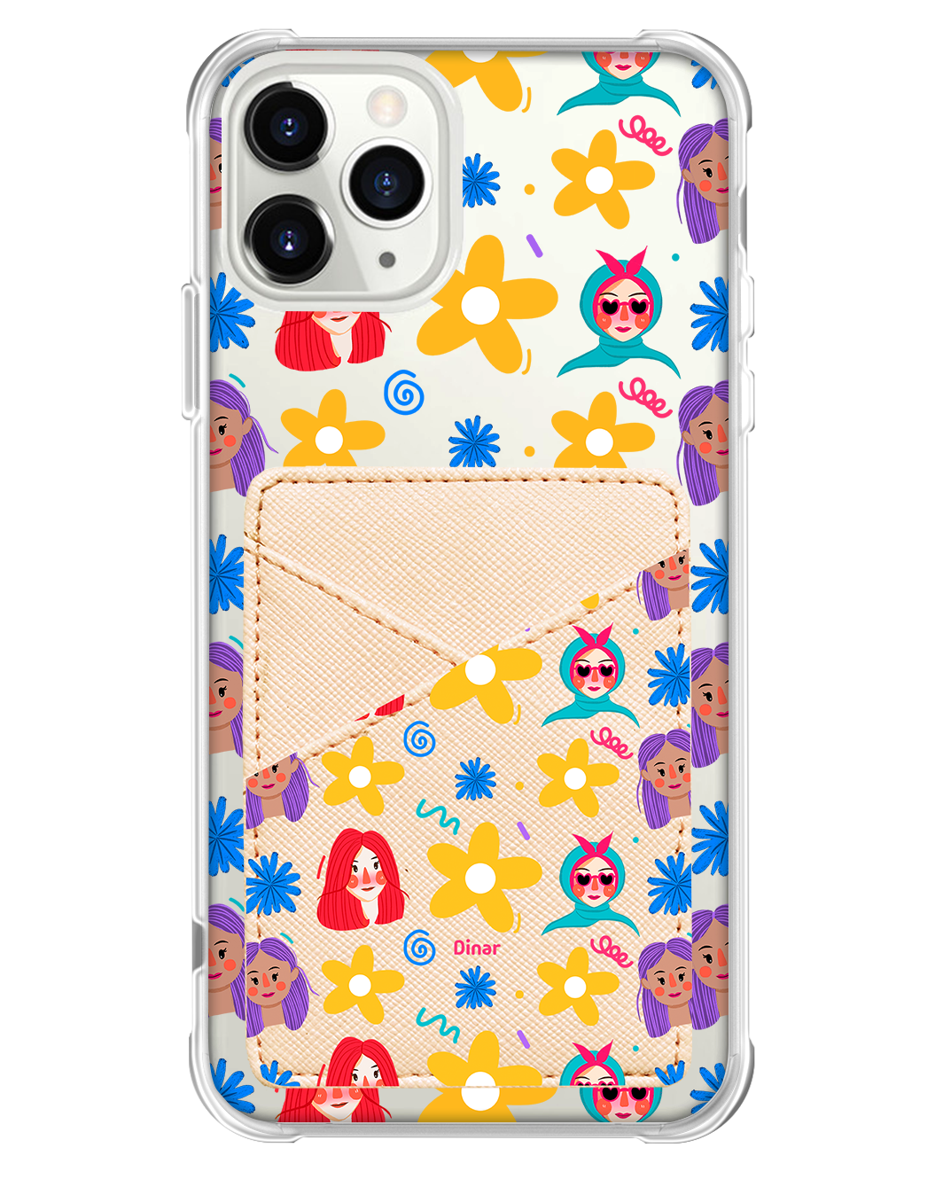 iPhone Phone Wallet Case - Daisy Faces