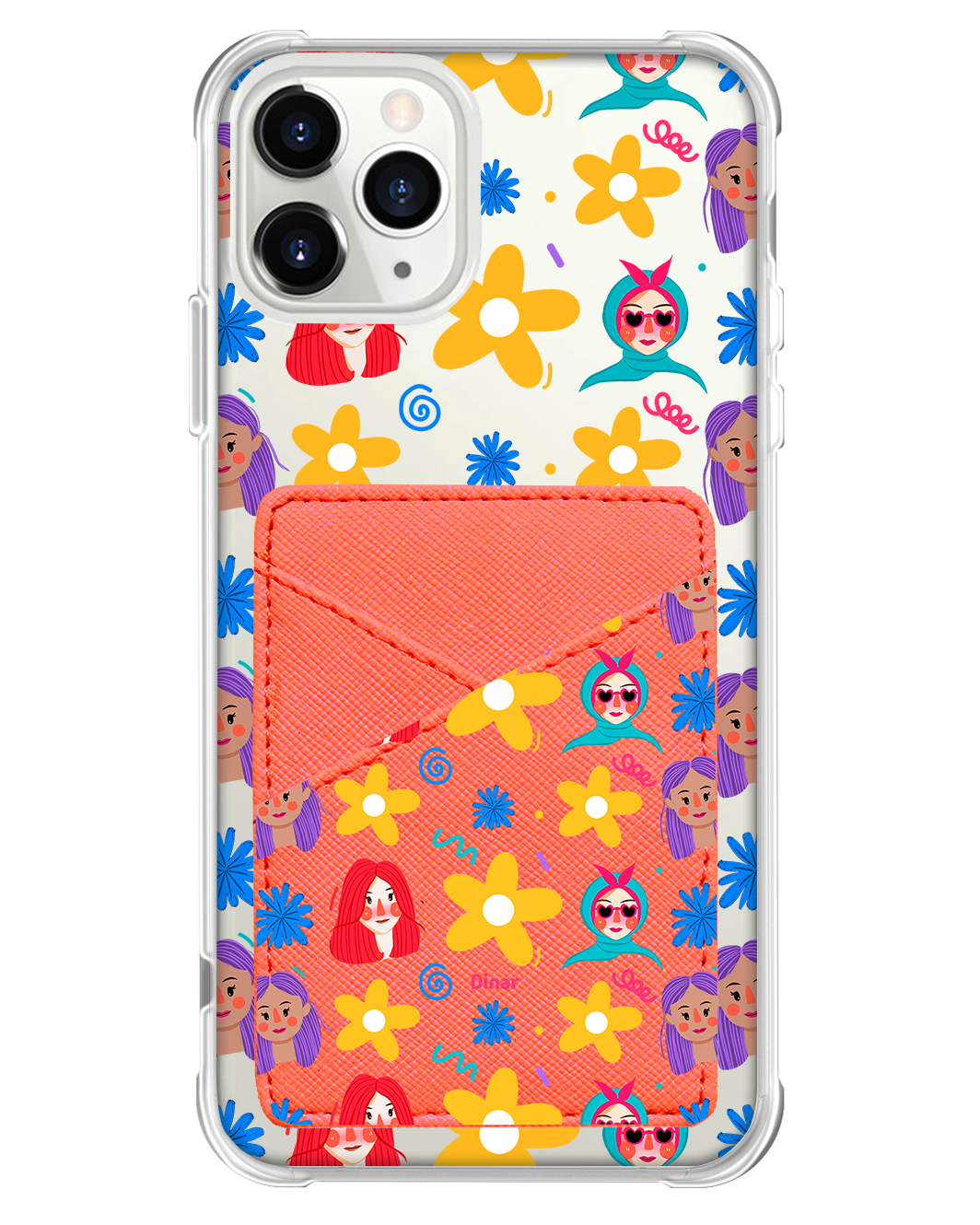 iPhone Phone Wallet Case - Daisy Faces