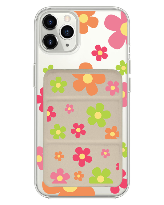 iPhone Magnetic Trifold Wallet Case - Daisy Sunshine 2.0