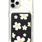 iPhone Magnetic Trifold Wallet Case - Daisy