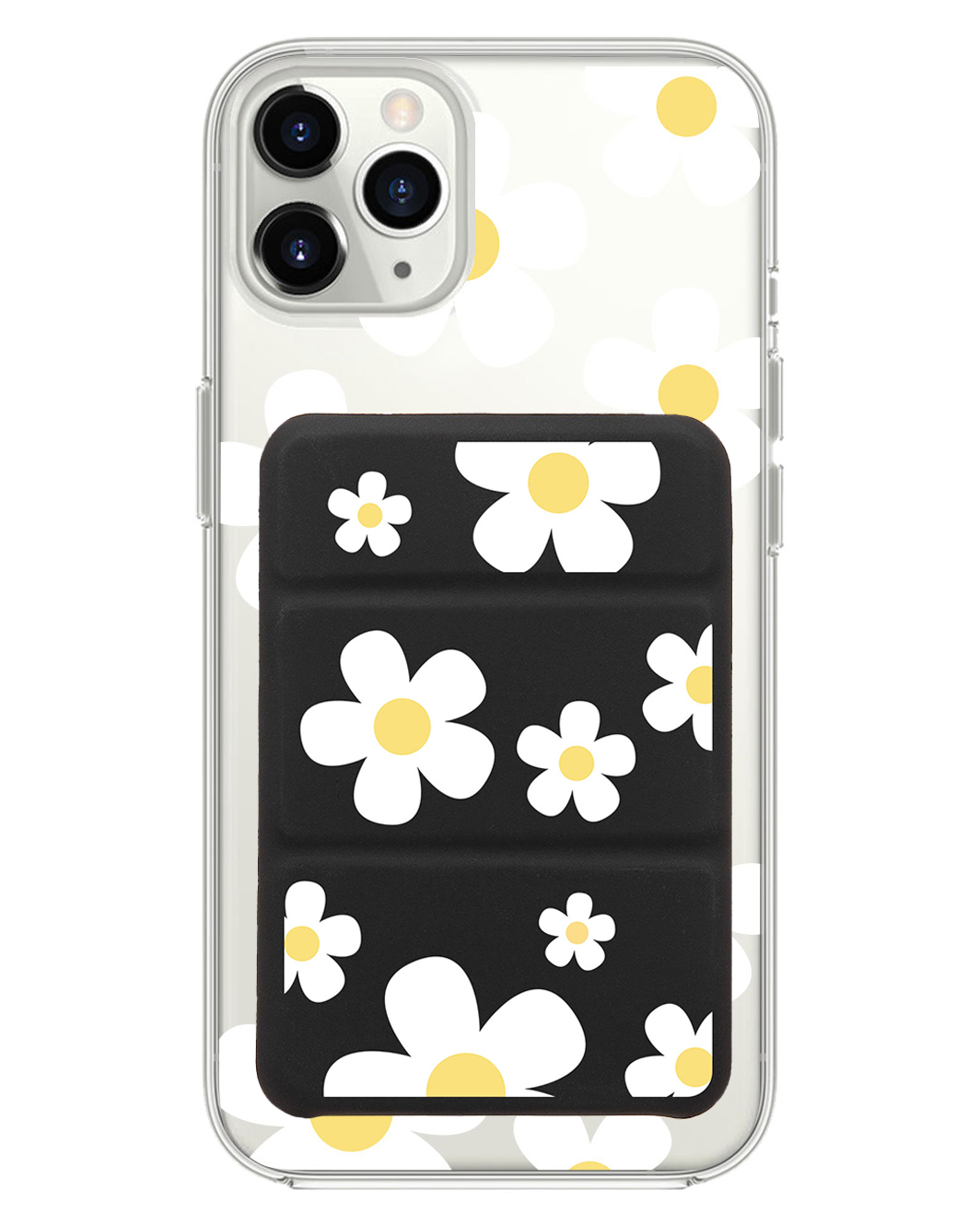 iPhone Magnetic Trifold Wallet Case - Daisy