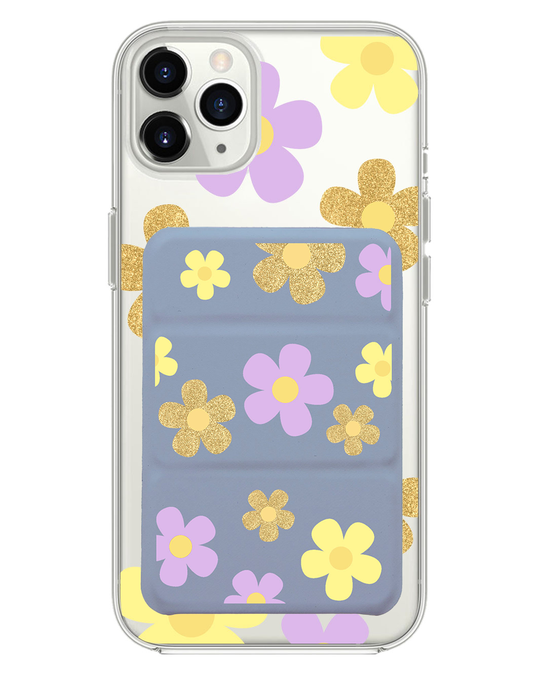 iPhone Magnetic Trifold Wallet Case - Daisy Twinkle