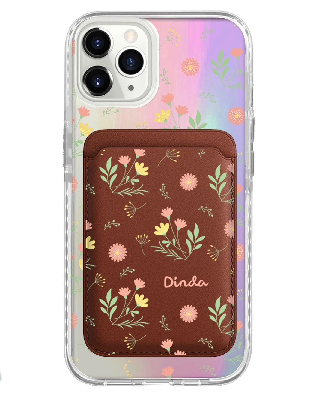 iPhone Magnetic Wallet Holo Case - Dandelion