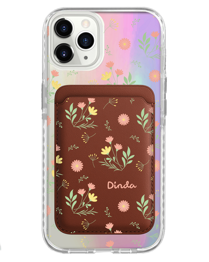 iPhone Magnetic Wallet Holo Case - Dandelion