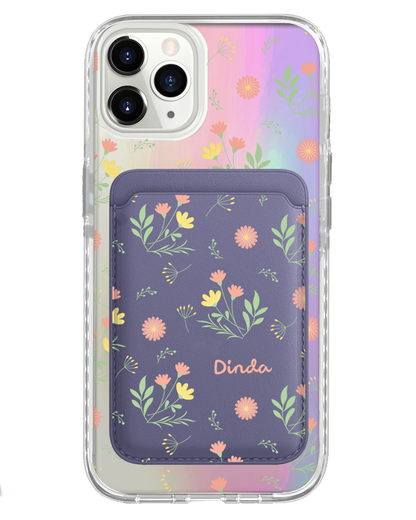iPhone Magnetic Wallet Holo Case - Dandelion
