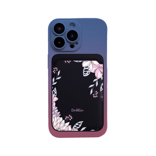 iPhone Magnetic Wallet Silicone Case - Dahlia