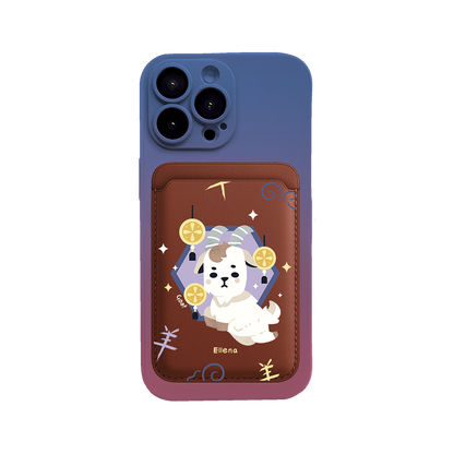 iPhone Magnetic Wallet Silicone Case - Goat