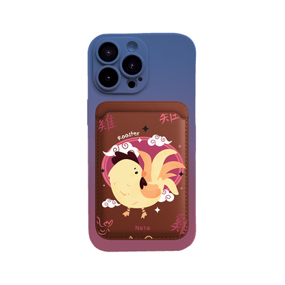 iPhone Magnetic Wallet Silicone Case - Roaster