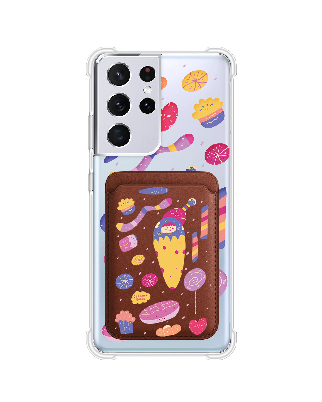 Android Magnetic Wallet Case - Dessert Doodle
