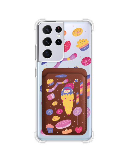 Android Magnetic Wallet Case - Dessert Doodle