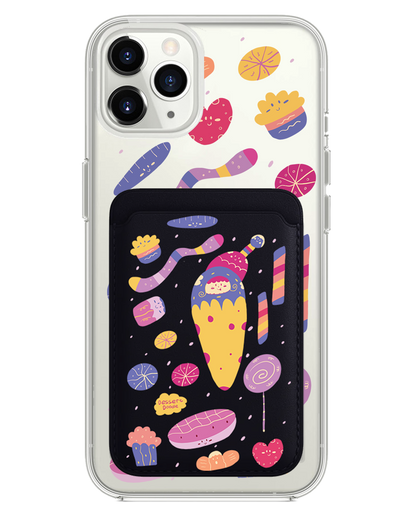 iPhone Magnetic Wallet Case - Dessert Doodle