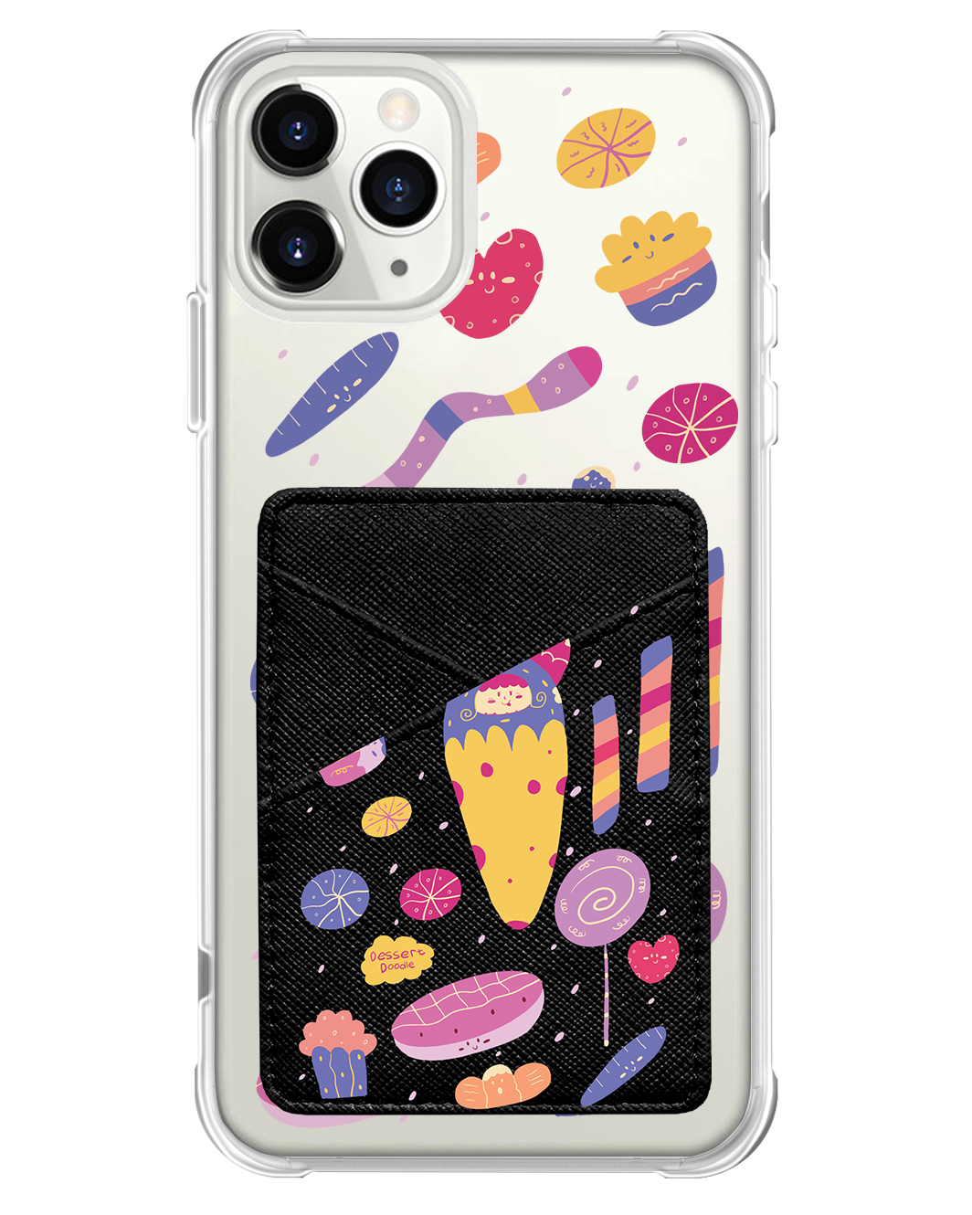 iPhone Phone Wallet Case - Dessert Doodle