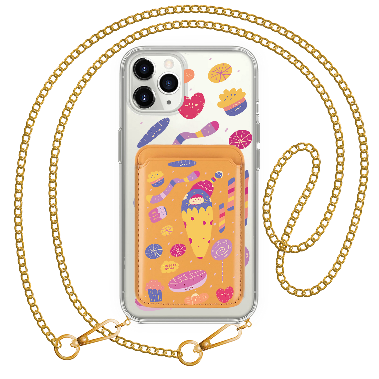 iPhone Magnetic Wallet Case - Dessert Doodle