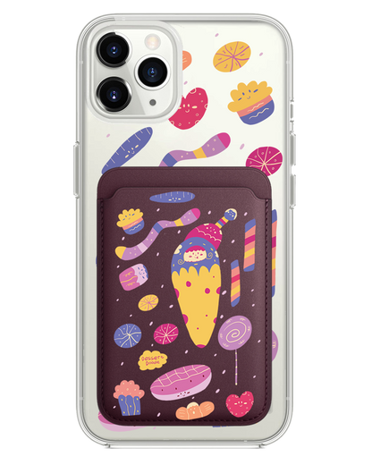 iPhone Magnetic Wallet Case - Dessert Doodle