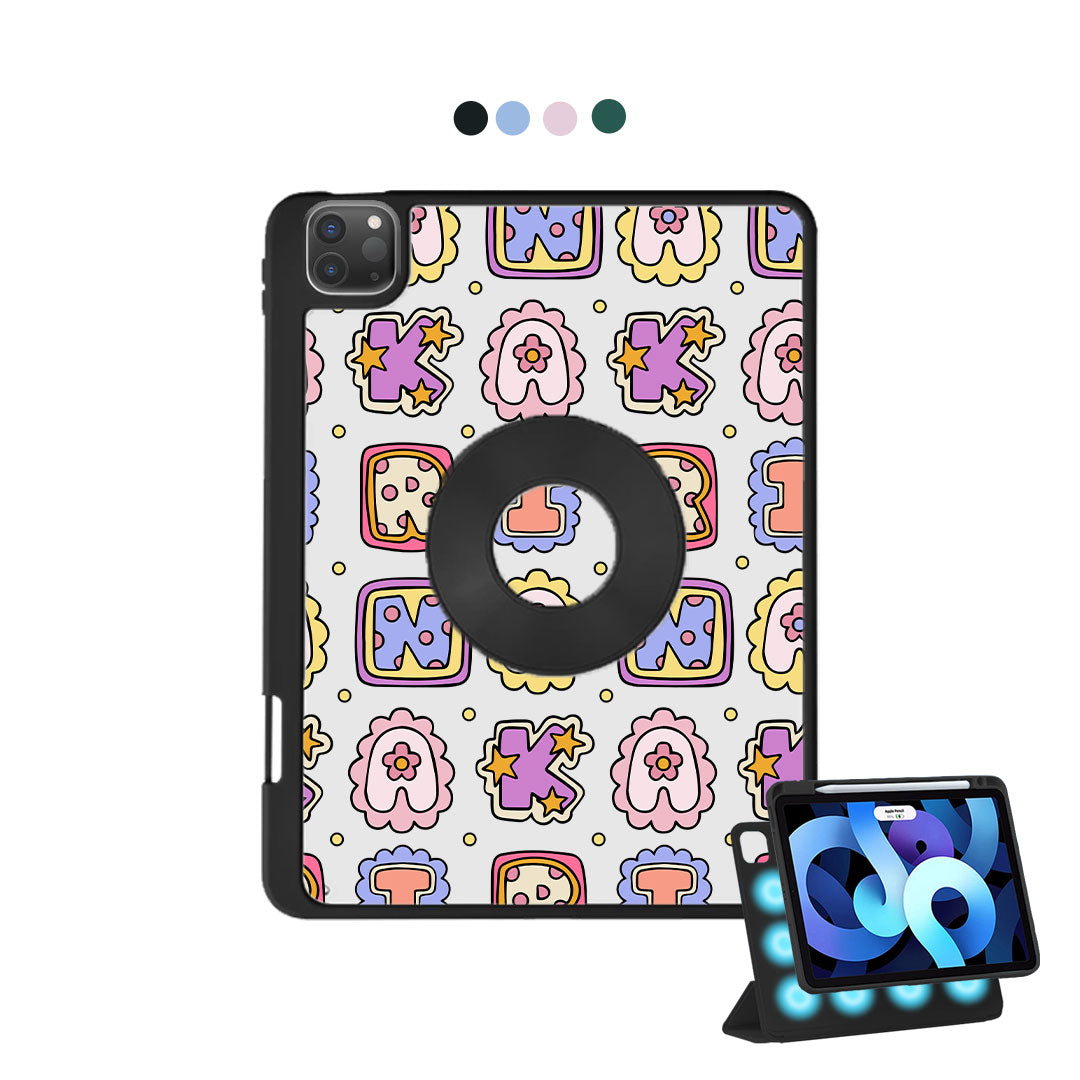 iPad Detachable Flip Cover - Adorable monogram 2.0