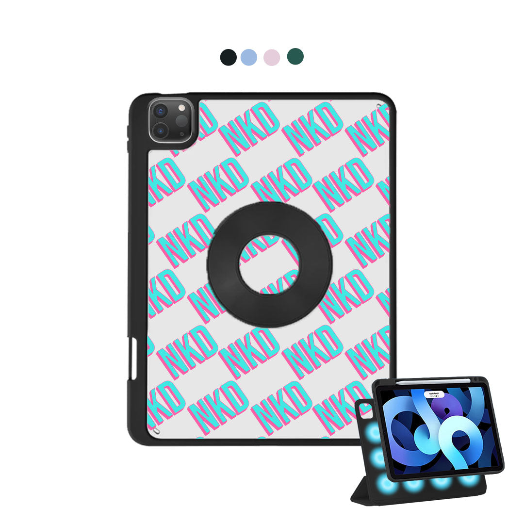 iPad Detachable Flip Cover - Diagonal Initial Monogram 4.0