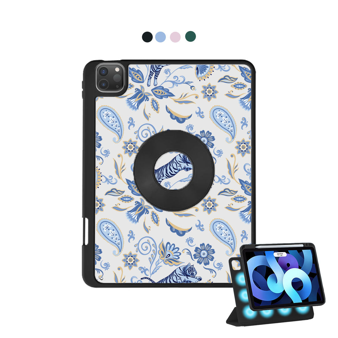 iPad Detachable Flip Cover - Tiger & Floral