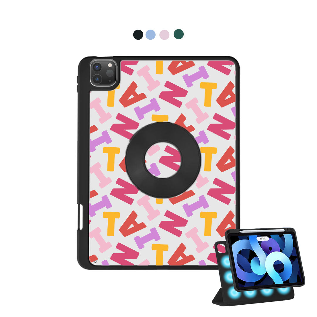 iPad Detachable Flip Cover - Scattered Monogram 1.0