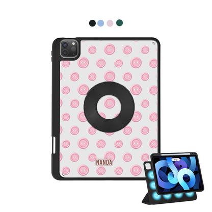 iPad Detachable Flip Cover - Pink buttons