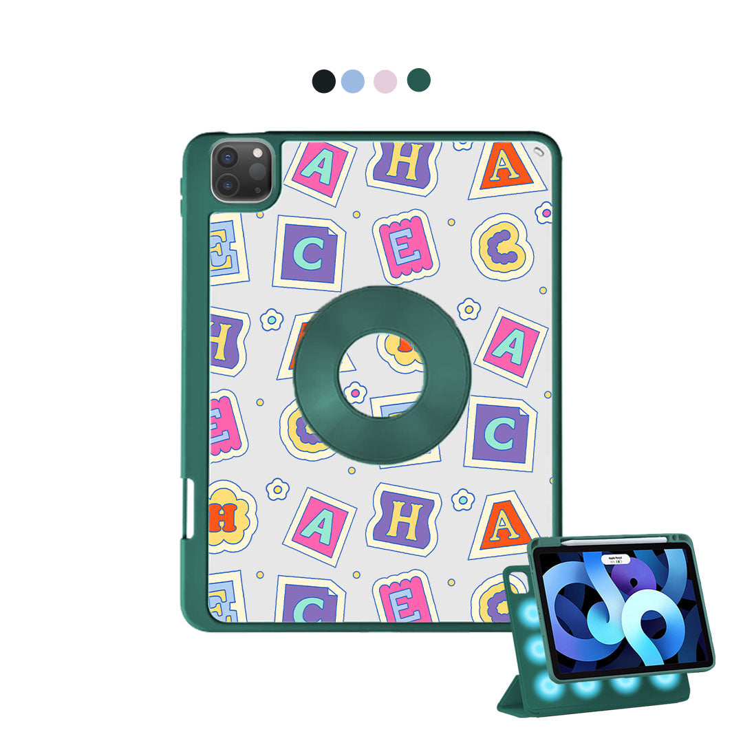 iPad Detachable Flip Cover - Adorable monogram 3.0