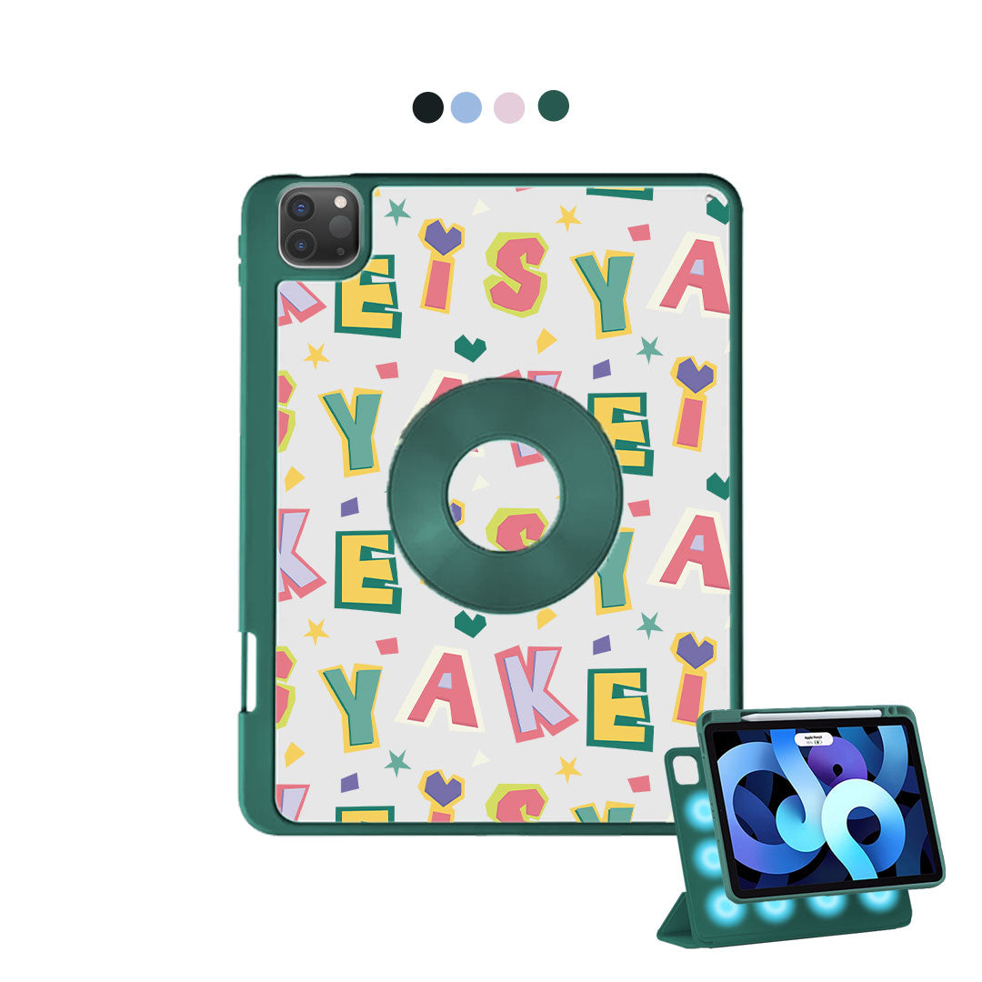 iPad Detachable Flip Cover - Adorable monogram 4.0