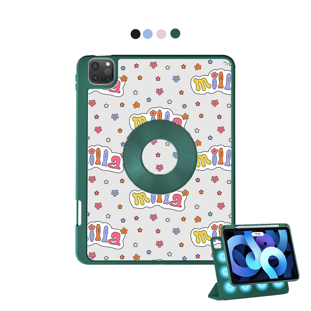 iPad Detachable Flip Cover - Adorable monogram 5.0